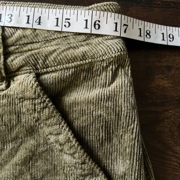 Anthropologie The Wanderer Relaxed-Leg Corduroy Pants by Pilcro Size 32 Green - Picture 12 of 15